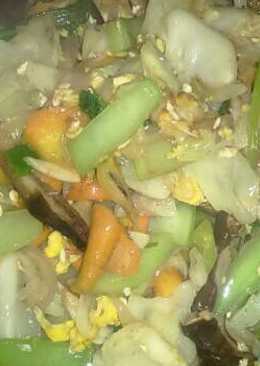 Ora arik sayur (kubis,wortel,sawi, jamur kancing)