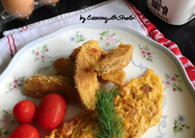 gambar untuk resep makanan Ham, Cheese Dan Mushroom Omelette