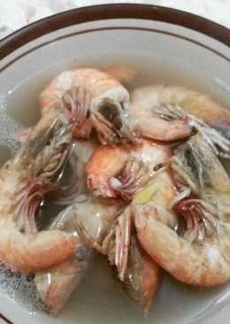 Udang rebus kuah arak