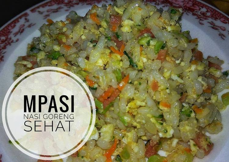 bahan dan cara membuat MpASI 1+ Nasi Goreng Sehat by DapurRekalya