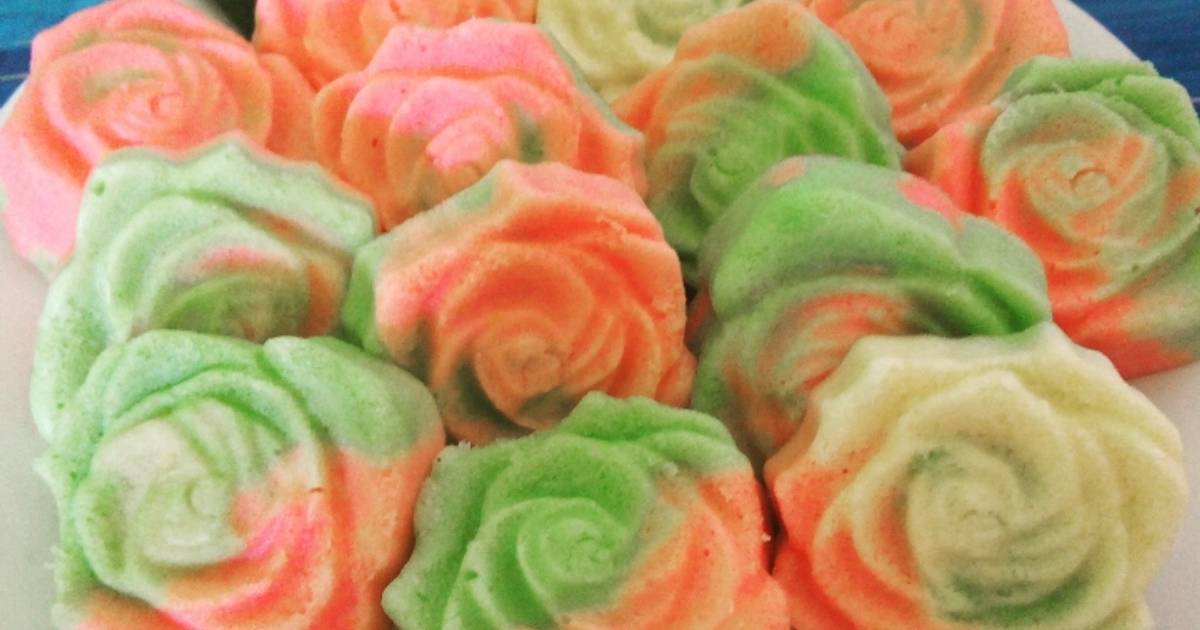 Resep Bolu kukus mawar Resep Bolu kukus mawar