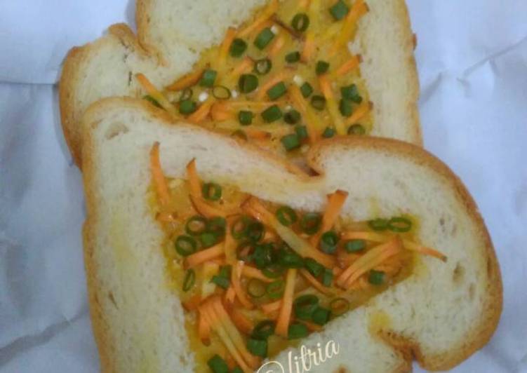 Roti panggang isi telur #BikinRamadanBerkesan