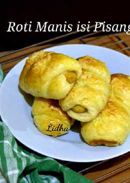 (Overnight soft bun) Roti Manis isi Pisang Legit