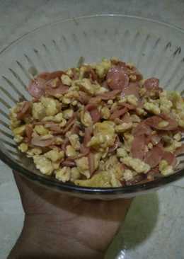 Sosis telur saus tiram