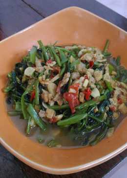 Kangkung tempe oseng asik