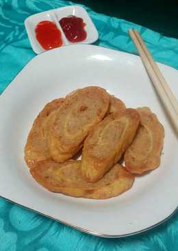 Chicken mushroom eggroll