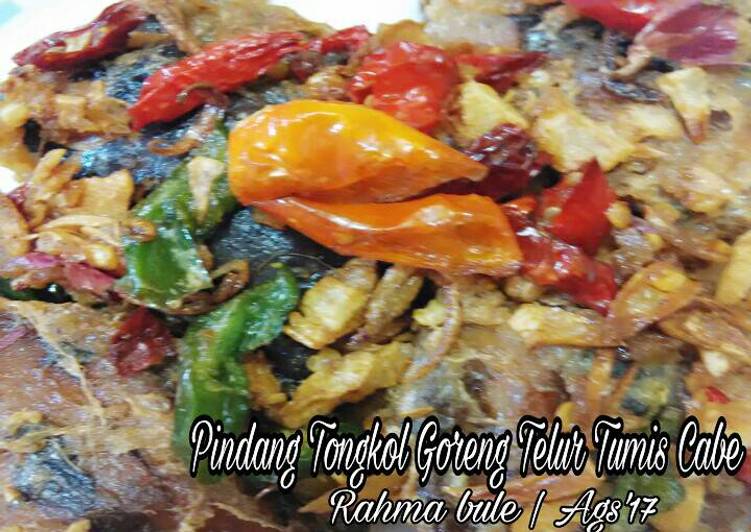 bahan dan cara membuat Pindang TONGKOL Goreng Telur Tumis Cabe