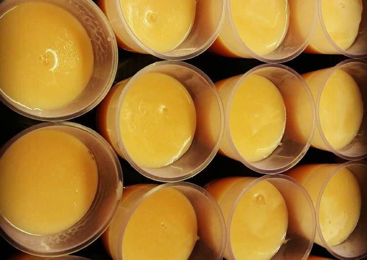 cara membuat Mango silky pudding