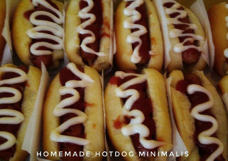 bahan dan cara membuat Homemade Hotdog Minimalis