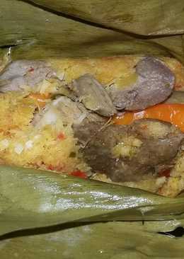 Botok kelapa+daging ayam..