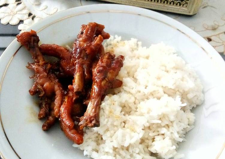 bahan dan cara membuat Ceker Ayam Masak Kecap Pedas