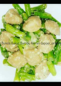 Oseng Buncis Bakso Bumbu Kemiri