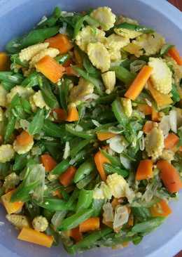 Tumis sayur 3 warna (wortel, buncis dan babycorn)