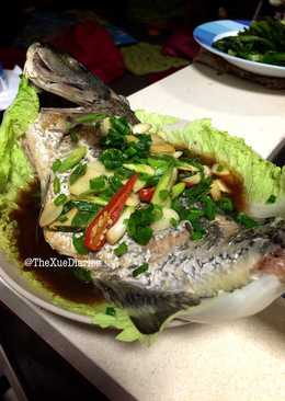 Ikan Tim Jahe & Daun Bawang | Steamed Fish with Ginger & Shallots |