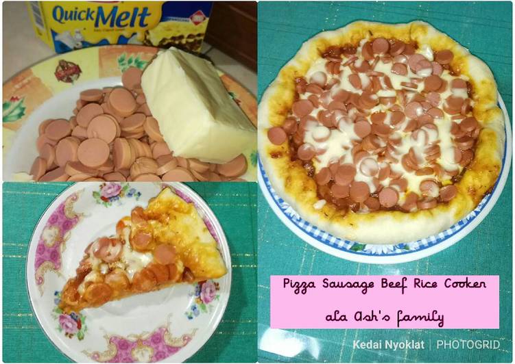 Resep Pizza Sausage Beef Rice Cooker