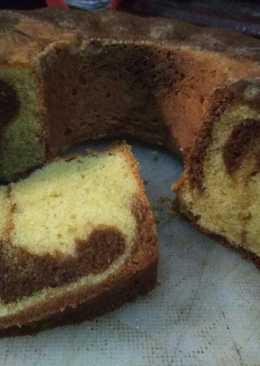 Marble cake metode shiffon