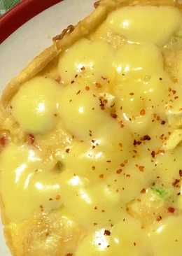 Fried egg tofu with cheese