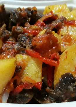 Sambal balado Daging kentang (Cabe di rebus)