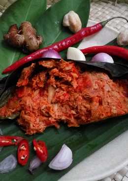 Pepes Tongkol Pedas Bumbu Kencur