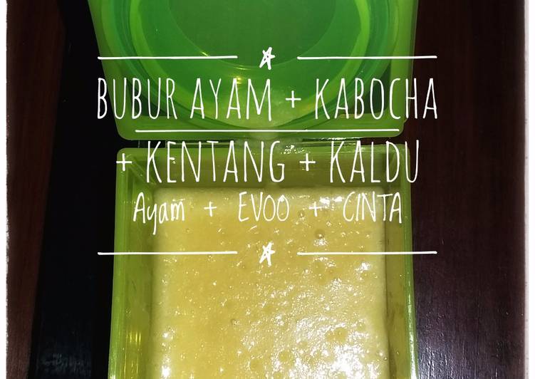 gambar untuk resep makanan Bubur Ayam + Kabocha + Kentang + EVOO (MPASI Baby Bellvanessa 6m+)