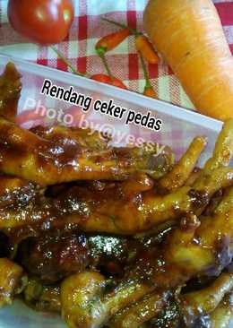 Rendang ceker pedas