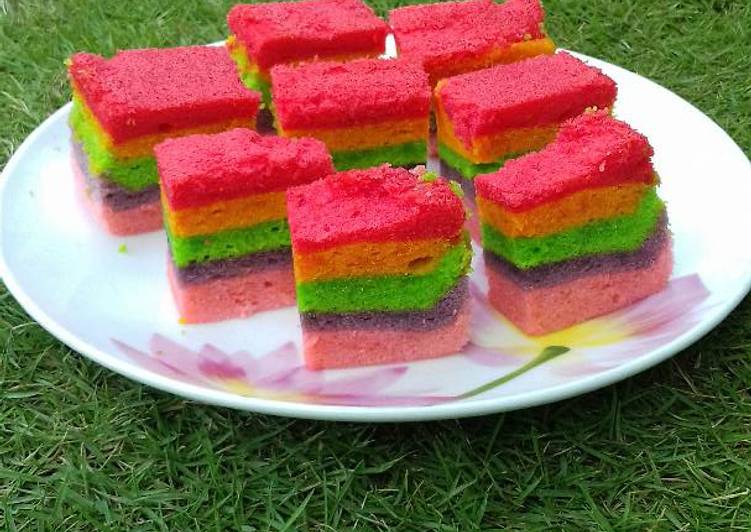  Resep  Rainbow  cake kukus  lembut oleh rinda tuselmi Cookpad