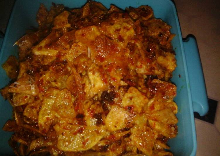 resep masakan Kentang goreng tipis pedas