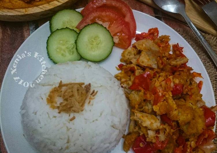 bahan dan cara membuat Nasi Ayam Geprek Jogja