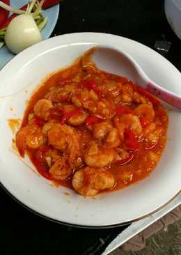 Udang Asam manis pedas sederhana