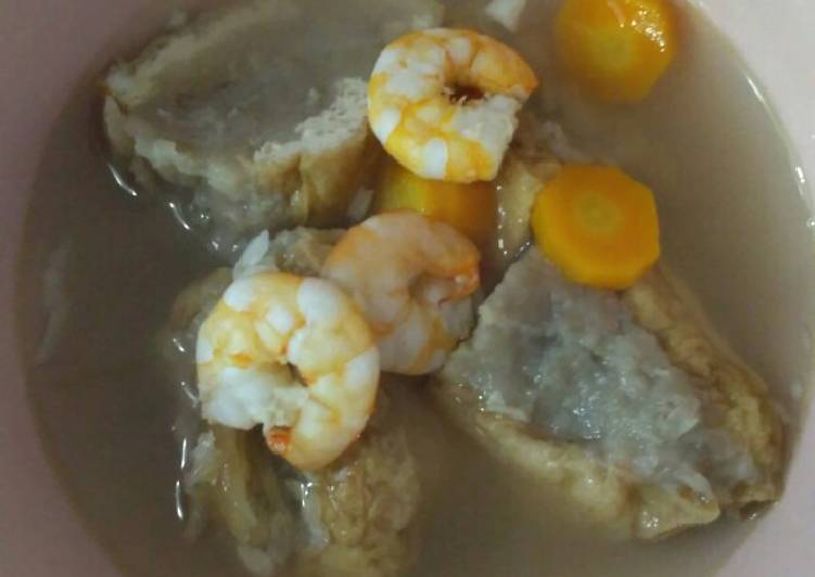 Resep Bakso tahu udang bumbu kuah baso mama suka Dari MiMi Summi