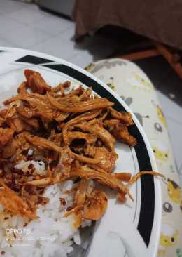 Ayam suwir pedas manis ala sp