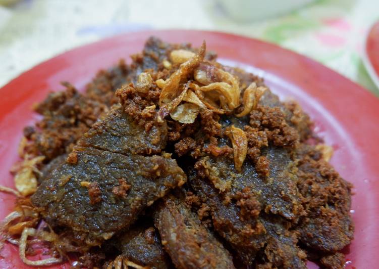 bahan dan cara membuat Daging gepuk santan goreng