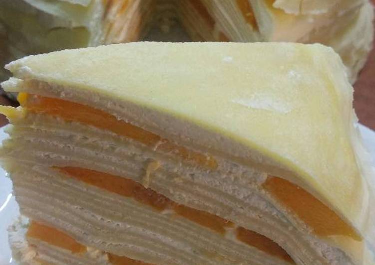 Resep Mangga Crepes Cake Kiriman dari Hafshah Hajidah Arifin