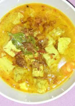 Gulai udang, tahu dan tempe