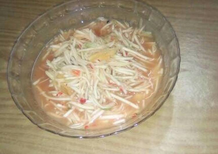 resep lengkap untuk Rujak serut mangga apel