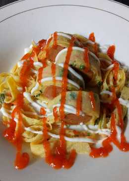 Telur gulung sosis (egg roll sosis mozarela cheese)