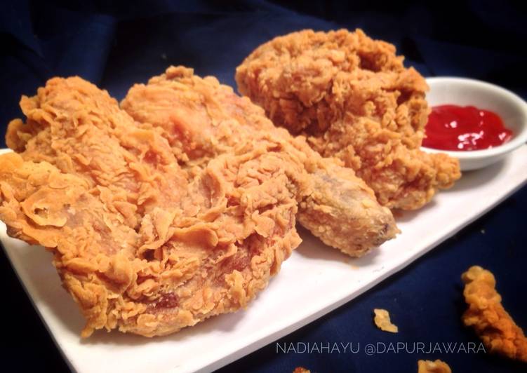 resep lengkap untuk Jawara Fried Chicken (Ayam Goreng Tepung krispi ala Dapur Jawara)??????