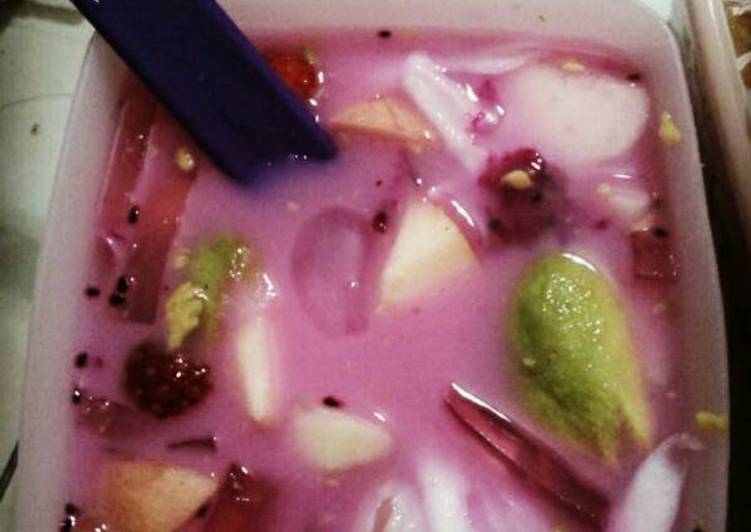 resep lengkap untuk Es buah segarrrrr