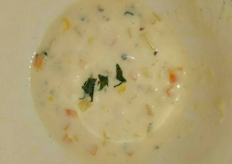 gambar untuk cara membuat Cream soup ayam ala KFC