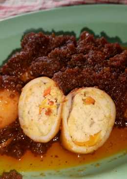 Rendang cumi isi tahu