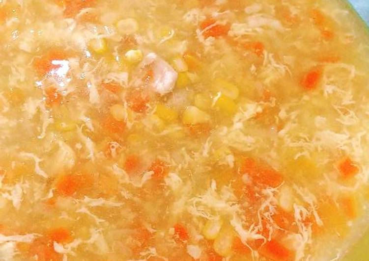 gambar untuk cara membuat Sup jagung ayam