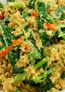 Bayam urap sederharna