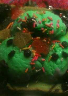 Happy green ice cream