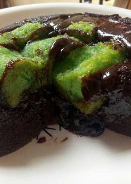 Brownies kukus coklat pandan