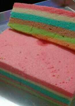 Rainbow cake kukus