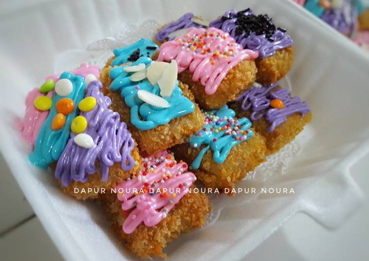 Gambar Pisang Nugget Topping - Gambar Hitam HD