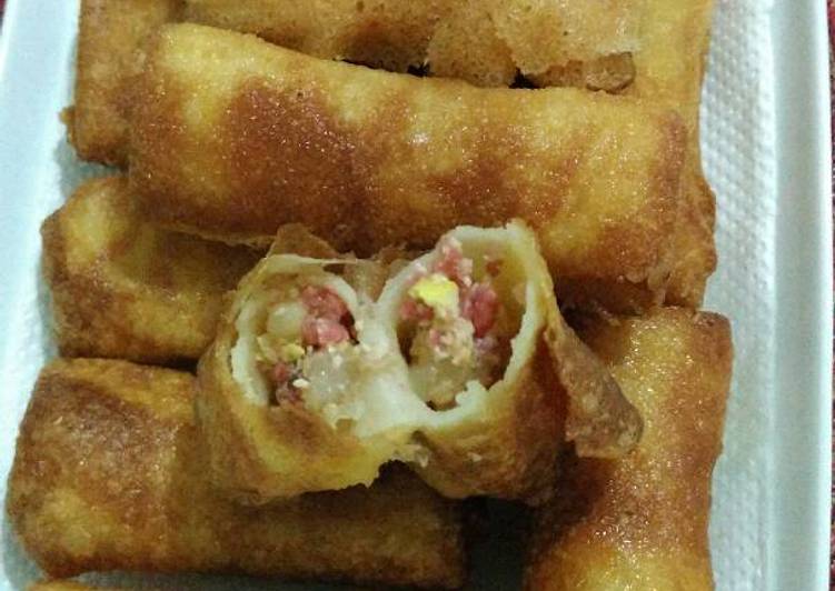 gambar untuk cara membuat Lumpia isi tahu kornet