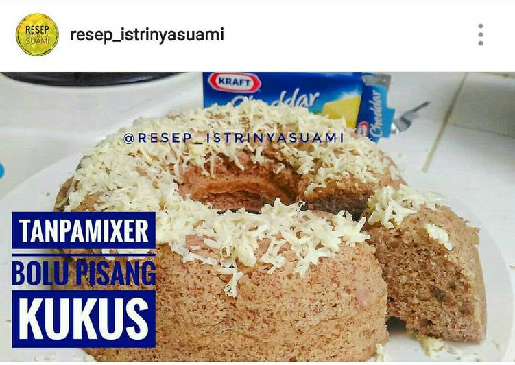 cara membuat Bolu Pisang Kukus  Tanpa Mixer Mudah dan Enak Camilan