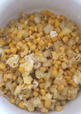 Oseng jagung, kentang, telur simple