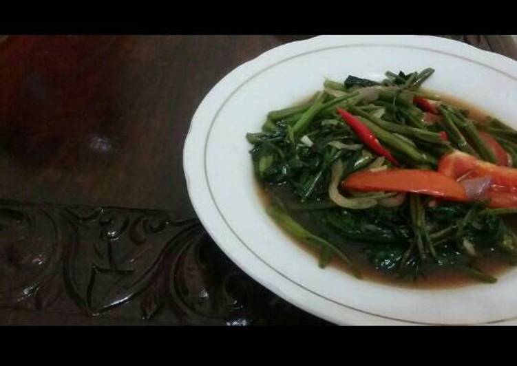 resep makanan Cah kangkung saos teriyaki